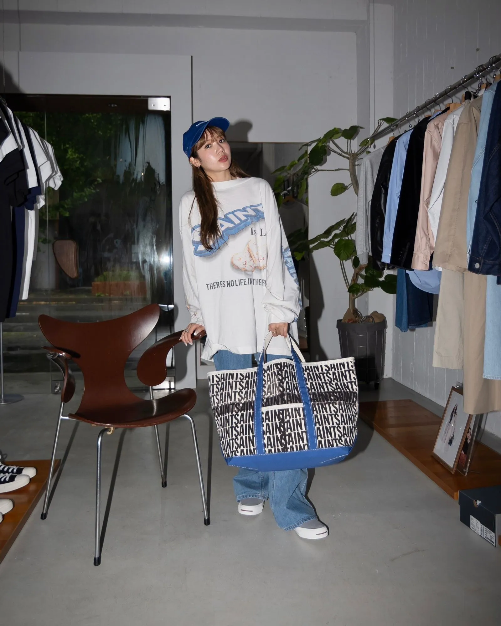 SAINT Mxxxxxx HEART COOKIES L/S TEE/WHT Love Oreo printed long sleeves Off-white S-XL Customized co-branded main mark/wash mark Correct version Ready-made garments washed and distressed VINTAGE feeling Top-notch printing technology Perfect restoration